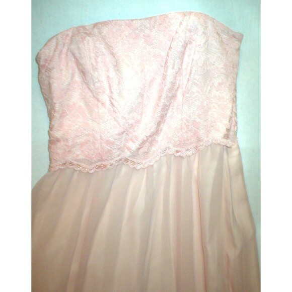 New Womens 4 NWT Ralph Lauren Dress Evening Gown $230 Pink Strapless Straps Long - Picture 3 of 8